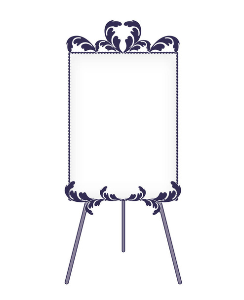 IJzeren ezel en Whiteboard - trendy decoratie - Vector, afbeelding