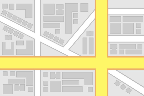 Mapa de la ciudad Intersección de carreteras principales
 - Vector, Imagen