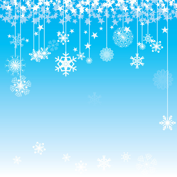 christmas vector border snowflake card - Διάνυσμα, εικόνα