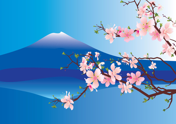 vektorové sakura nebo třešeň Kvetoucí strom - Vektor, obrázek