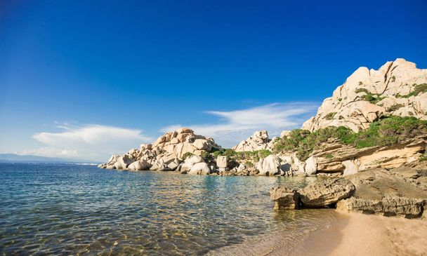 Cala Spinosa Beach. Capo Testa, Sardinia Island, Italy. - Fotó, kép