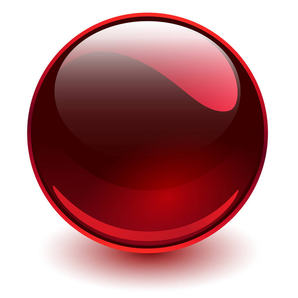 Glass sphere red - Vector, Image