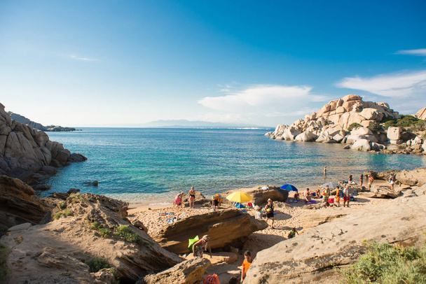 Cala Spinosa Beach. Capo Testa, Sardinia Island, Italy. - Fotó, kép