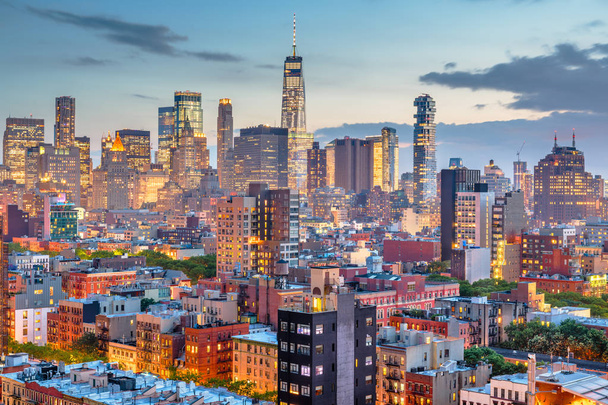 Nova York, Nova York, EUA skyline da cidade do centro
 - Foto, Imagem