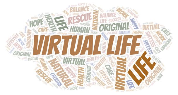 Virtual Life nuvem de palavras
. - Foto, Imagem
