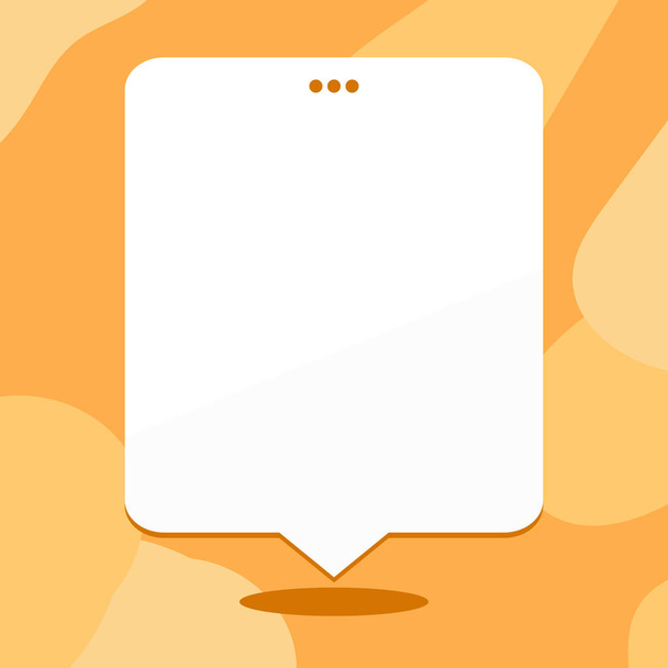 Blank Rectangular Shape Speech Bubble with 3 Punch Holes. White Empty Text Balloon Floating with Triple Puncture on Top. Creative Background Space for Announcements and Clippings. - Vector, Image