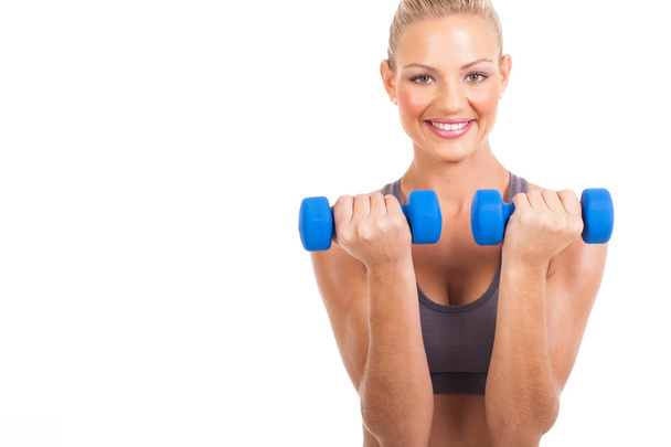 woman working out with dumbbells - Foto, immagini