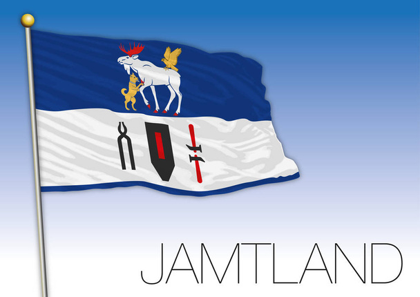 Bandeira regional de Jamtland, Suécia, ilustração vetorial
 - Vetor, Imagem