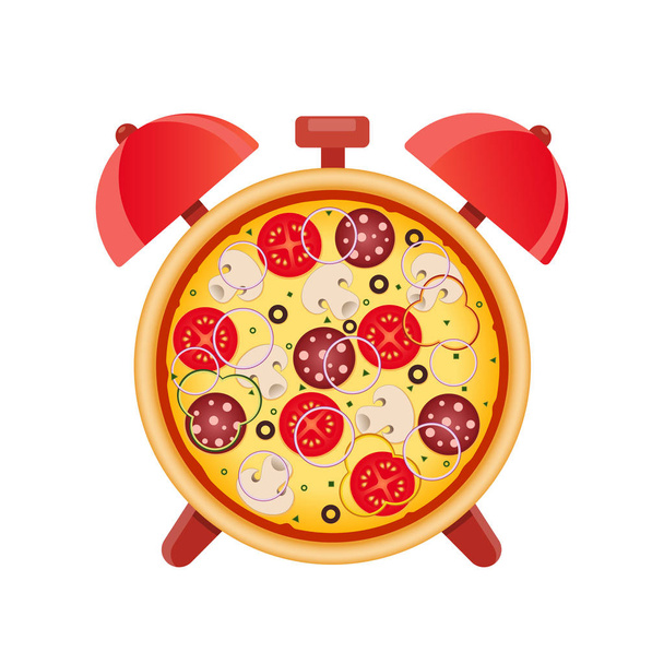 Pizza time. Snack time. - ベクター画像