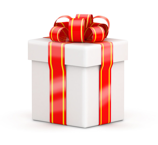Caja de regalo blanca Sqaure
 - Foto, imagen