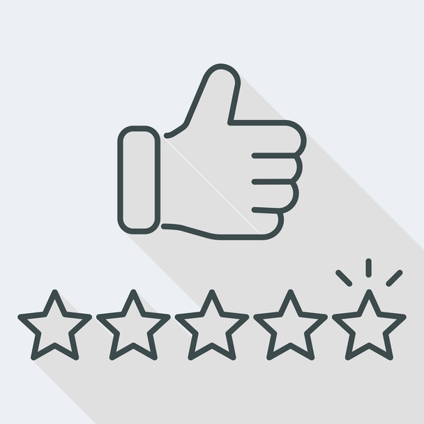 Top rating for five stars service - Διάνυσμα, εικόνα