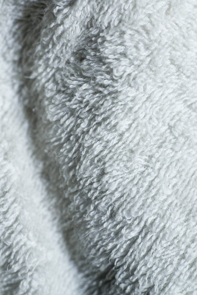 Close-up white towel texture for background. - Photo, Image