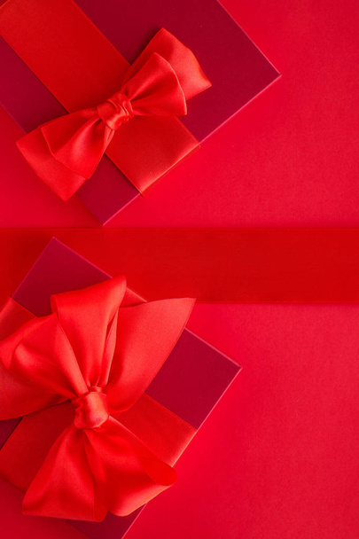Luxury holiday gifts on red - Photo, Image