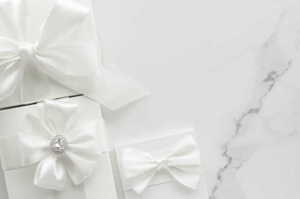 Luxury wedding gifts on marble - Foto, Imagem