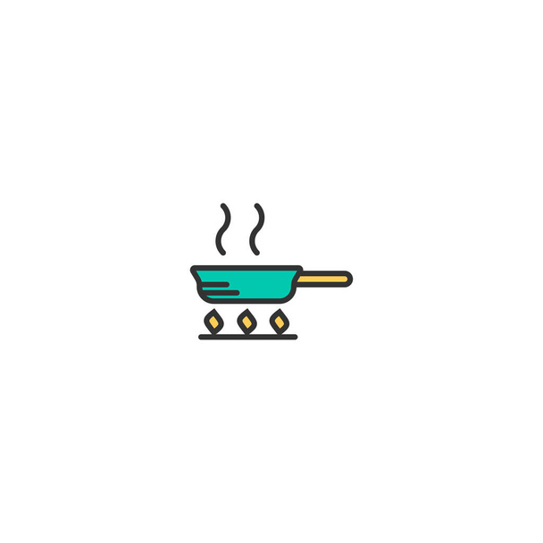 Desenho de ícone Pan. Desenho de vetor ícone de gastronomia
 - Vetor, Imagem