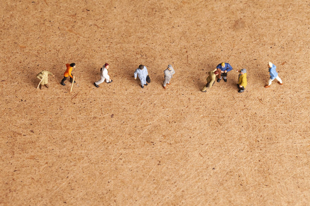 rowd of miniature people - Foto, immagini
