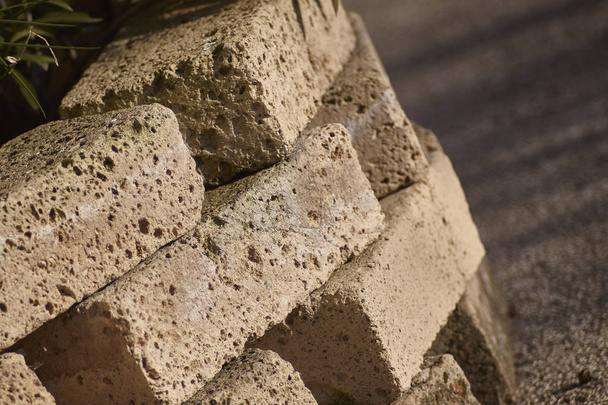 Porous stone bricks  - Photo, Image
