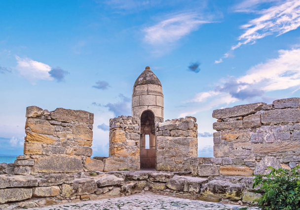 Stones and ruins of  ancient fortress Yenikale on  Black Sea in Kerch - Valokuva, kuva