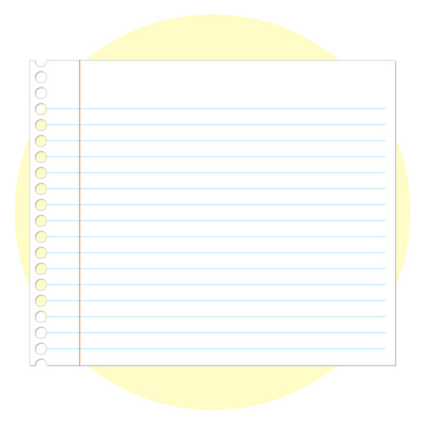 Blank sheet of notebook - Vector, Image