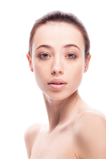 closeup portrait of beautyful woman with clean fresh skin - Valokuva, kuva