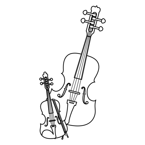バイオリン楽器音楽アイコン - ベクター画像