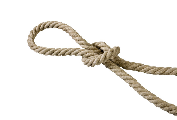 Natural rope on the white background - Foto, Bild