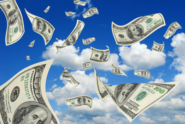 Dollars in sky. - Photo, Image