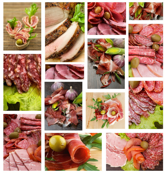 Коллекция мяса и колбас
 - Фото, изображение