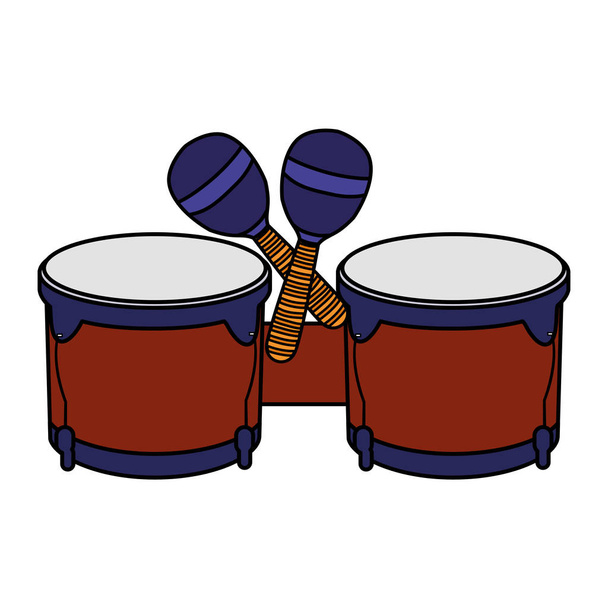 timbal e maracas instrumentos musicais
 - Vetor, Imagem