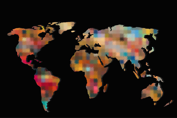 Dünya haritası kabaca küresel iş kavramları olarak çizildi - Fotoğraf, Görsel