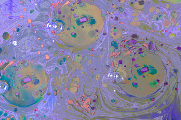 Texture abstraite de fond d'art grunge avec splas de peinture colorées - Photo, image