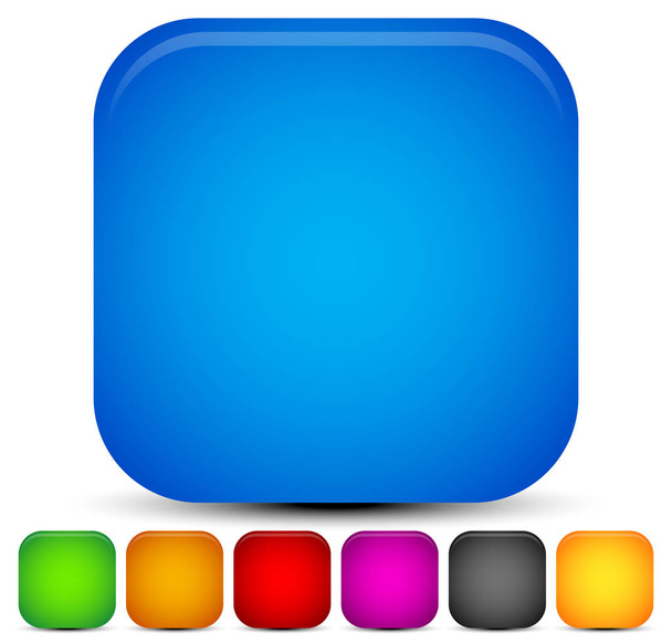 Bright, vivid rounded square backgrounds. 7 colors. - Φωτογραφία, εικόνα