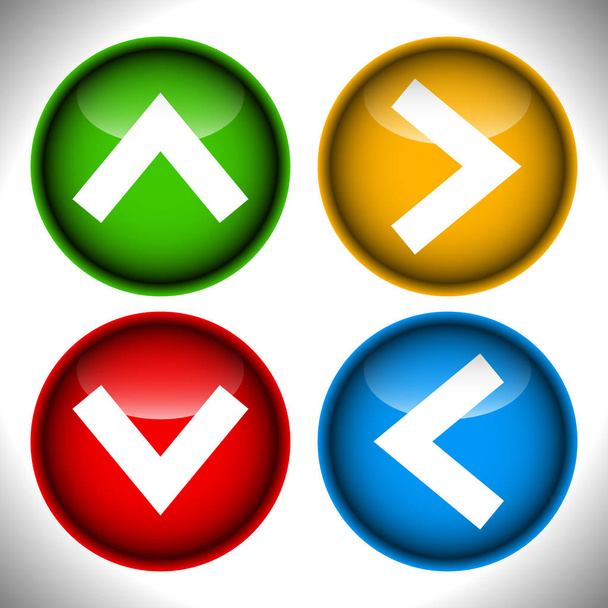 Set of arrow buttons, arrow icon. Vector graphics. - Foto, Bild