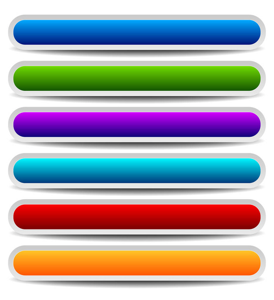 Set of bright, colorful oblong design elements. Vector graphics. - Fotó, kép