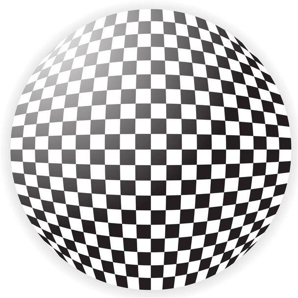 Bulging checkered pattern, checkered sphere - Fotó, kép