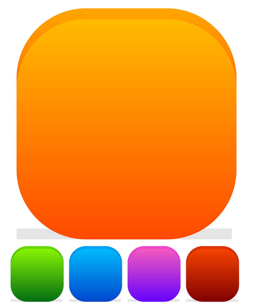 Empty rounded icon, button backgrounds with different level of r - Fotografie, Obrázek