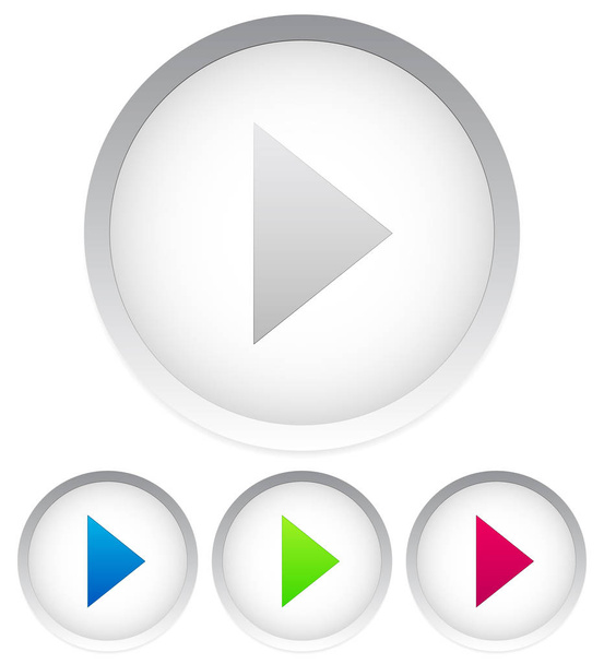 Bright play buttons, 4 colors - Fotó, kép