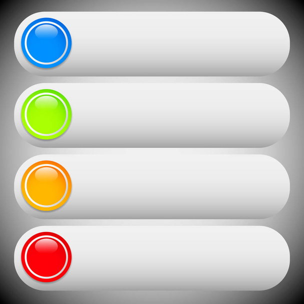 Set of colorful button, banner backgrounds, bars with circles. E - Fotografie, Obrázek