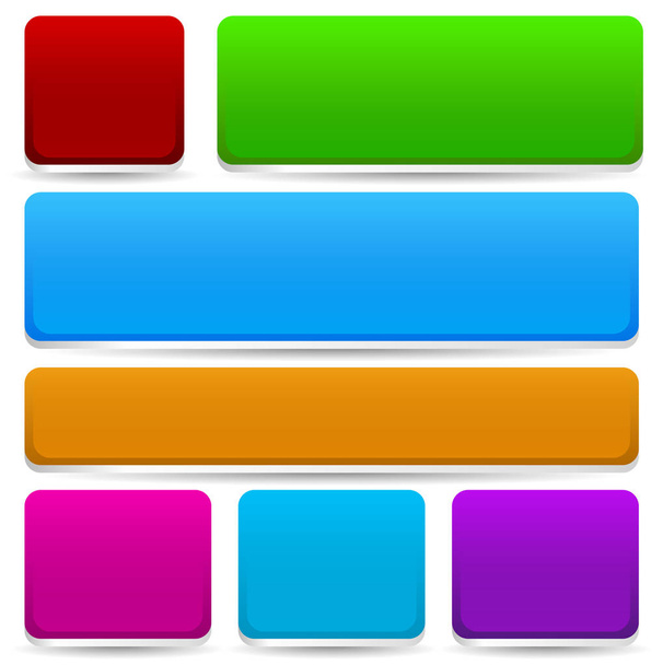 Colorful buttons, bars with 3d effect - Фото, изображение