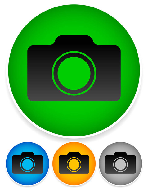 Circle icons / buttons with professional, DSLR camera symbol. Ph - Foto, Bild