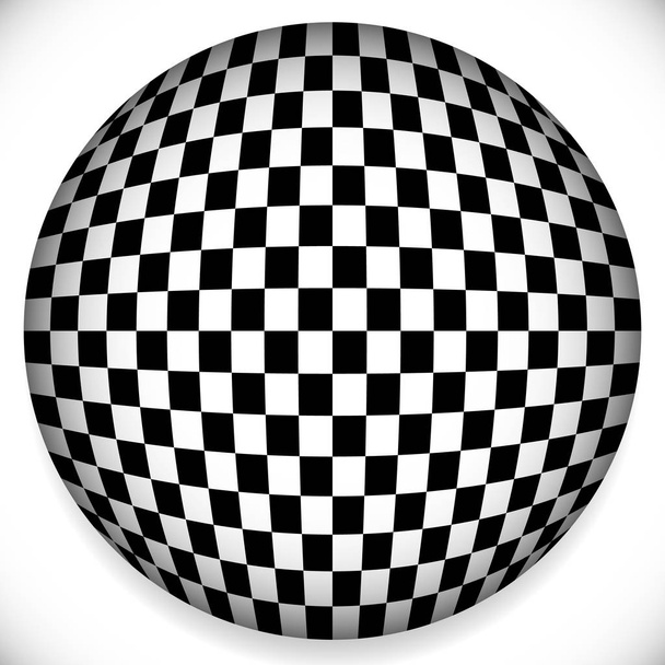 Sphere with Checkered Pattern - Photo, image