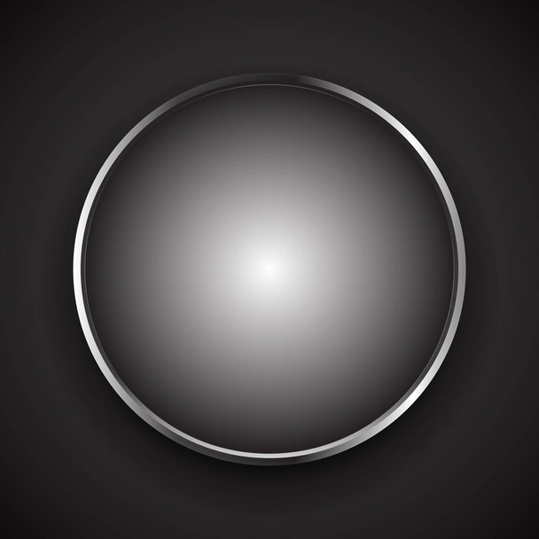 Stylish circle object with shiny, metallic border - Photo, image