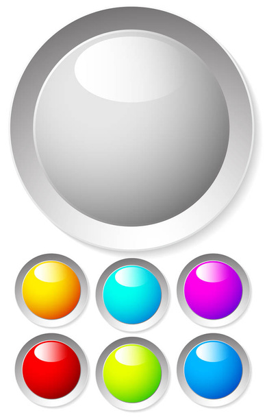 Empty circle design elements in many colors. vector eps 10 - Foto, imagen