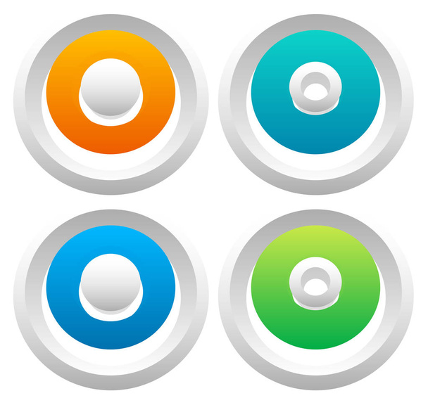 3d Colorful circle elements. editable vector graphic. - Photo, Image