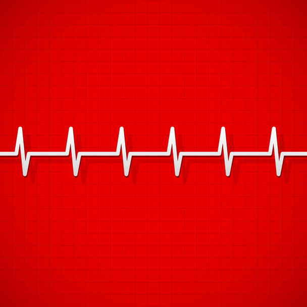 heart rate line artistic raster illustration - Photo, Image