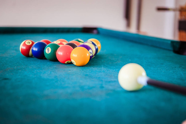 Billiard in a bar, quitting time - Foto, afbeelding