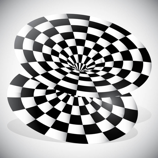 Abstract Object with Checkered Surface - 写真・画像