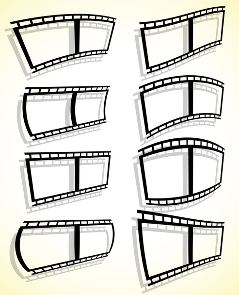 Película en blanco y negro, foto tira vectorial gráficos
. - Foto, Imagen