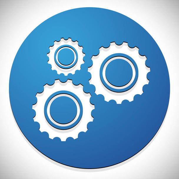 Gears, cogwheels icon, graphics for maintenance, repair, manufac - Φωτογραφία, εικόνα