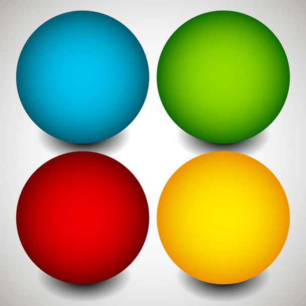 Set of blank circles with space. vector elements. - Photo, Image